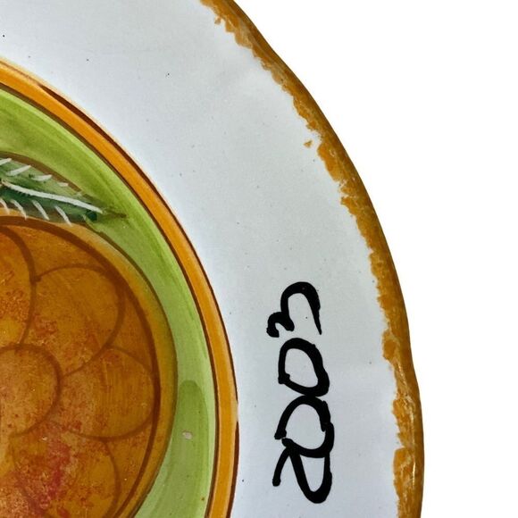 CERASELLA Prodotto Vietrese Plate Festa Regionale 2003 Handpainted Orange - Picture 12 of 13